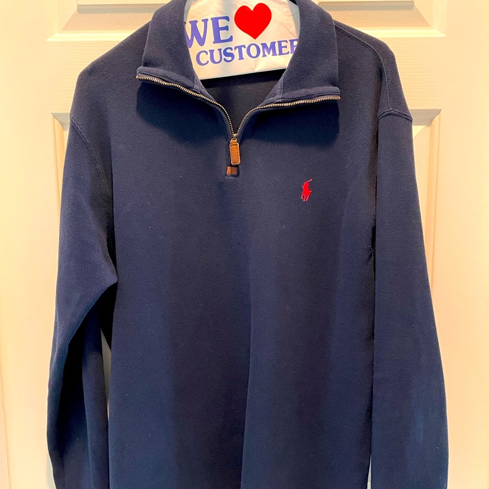 Mens navy Polo Ralph Lauren quarter zip